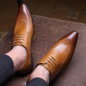Manufacturers wholesale men's leather shoes 2020 spring and summer business dress shoes handmade men's shoes shoes customized