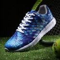 Autumn 2019 new large sports couple shoes women's shoes Korean camouflage breathable mesh casual shoes men's shoes