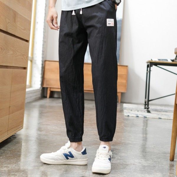Casual pants men's autumn and winter sports Capris in 2020