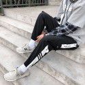 Men's overalls new products in autumn and winter Korean fashion casual versatile sports men's youth loose Plush pants 