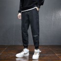 Casual pants men's autumn and winter new trend fashion men's clothing youth Plush thickened warm loose tooling sports pants