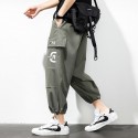 Casual pants men's spring new Korean fashion versatile youth ankle elastic loose quarter Sweatpants