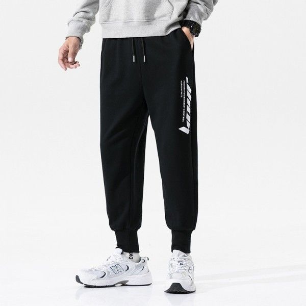 Men's casual sports pants printed running large fall 2020 new trend pants men's Long Pants Capris