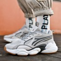 Men's shoes autumn and winter 2020 new round head lace up low top thick soled running sports casual father shoes versatile fashion shoes