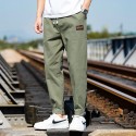 Men's casual pants men's autumn 2020 new cotton linen loose legging trend simple Capris