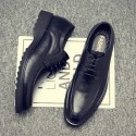 Autumn and winter 2020 new Brock carved men's shoes casual British business shoes round head breathable men's shoes