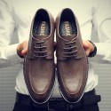 Autumn and winter 2020 new Brock carved men's shoes casual British business shoes round head breathable men's shoes