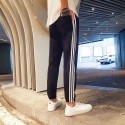 Men's autumn and winter casual pants men's sports pants men's small foot binding hip hop versatile side three bar guard pants