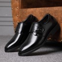 Cross border large spring new business casual men's shoes Velcro British leather formal fashion men's shoes