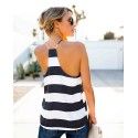 2019wish hot summer fashion V-neck versatile open back striped Halter Top