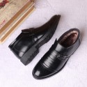 Dad cotton shoes winter new leather leisure cotton shoes Plush warm middle-aged and old men's cotton shoes factory direct sales