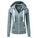 Cross border source Amazon personalized leisure sports cardigan zipper women's Hooded Sweater 
