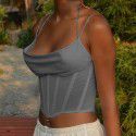 European and American foreign trade new waist vest small sling 28426p fashion sexy V-neck back strap waist vest 