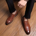 Autumn 2020 new leather casual shoes British men's formal business men's shoes low top men's father leather shoes