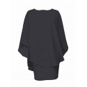 Amazon eBay European and American women's new sexy meat covered dress fake two-piece blouse Chiffon Skirt