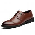 Autumn 2020 new leather casual shoes British men's formal business men's shoes low top men's father leather shoes