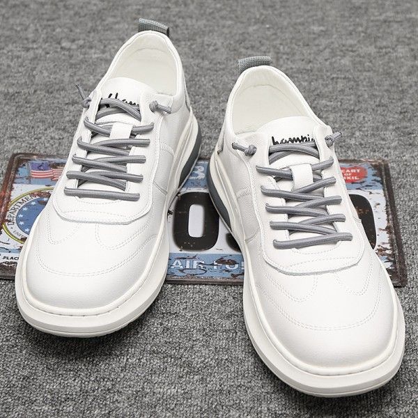 2020 autumn new casual men's shoes leather small white shoes net red men's fashion shoes Korean fashion sports versatile shoes