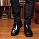 Winter new leather Plush warm dad cotton shoes middle aged and old leisure shoes round head antiskid men's cotton boots