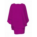 Amazon eBay European and American women's new sexy meat covered dress fake two-piece blouse Chiffon Skirt
