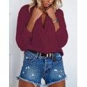 Direct sales of new long sleeve split back shirt for women's clothing manufacturers