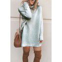 EBay express Europe women's autumn new high collar long sleeve loose and simple skirt