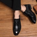 Autumn 2020 new leather casual shoes British men's formal business men's shoes low top men's father leather shoes
