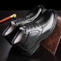 Factory direct selling genuine leather men's cotton shoes, winter Plush warm men's shoes, leisure men's Non Slip middle-aged and old dad's cotton shoes