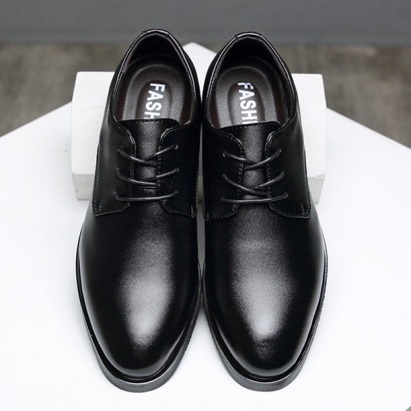 Manufacturers direct new leather business casual men's shoes large size British dress single shoes lace up men's shoes wholesale