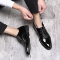 Cross border Amazon large business casual men's shoes autumn and winter new pointed British shoes men's leather shoes
