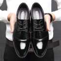 Cross border Amazon large business casual men's shoes autumn and winter new pointed British shoes men's leather shoes
