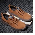 Men's shoes autumn and winter 2020 new leather leisure sports low help tooling fashion shoes Korean youth versatile men's shoes