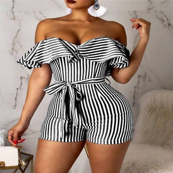 Amazon wish2019 new European and American big breasted women's dress pants oversize bag hip Lapel eBay