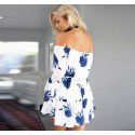 Cross border special supply for foreign trade goods source European station one shoulder sexy backless printed dress manufacturer direct sales 
