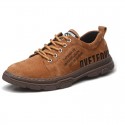 Men's shoes autumn and winter 2020 new leather leisure sports low help tooling fashion shoes Korean youth versatile men's shoes