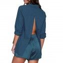 Direct sales of new long sleeve split back shirt for women's clothing manufacturers