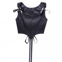 Fashion foreign trade new Satin waistcoat 23507p sexy bandage slim short fishbone vest 