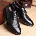 Summer hollow breathable sandal formal business casual men's shoes daily pointed Leather Men's hole shoes wholesale