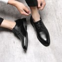 Manufacturers direct new leather business casual men's shoes large size British dress single shoes lace up men's shoes wholesale