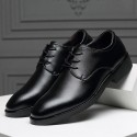 Manufacturers direct new leather business casual men's shoes large size British dress single shoes lace up men's shoes wholesale