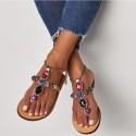 Factory direct supply for foreign trade size sandals diamond flat shoes Amazon express super size 47
