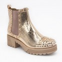 Cross border women's shoes autumn and winter thick heel round head short boots mirror stone grain foreign trade large Martin boots manufacturers direct sales