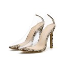 European station star style European and American super high heel sexy transparent pointed single shoes four color factory now provides 42 sizes