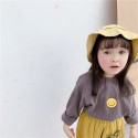 2020 autumn children's new products girls' Korean autumn printed T-shirt spring and summer bottom coat 20175 