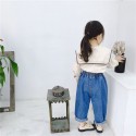 New autumn children's wear 2020 girls' Navy big Lapel shirt 20121