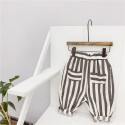 2020 autumn children's new men's and women's Korean autumn children's pants Harlan stripe casual pants 19014