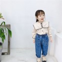 New autumn children's wear 2020 girls' Navy big Lapel shirt 20121
