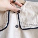 New autumn children's wear 2020 girls' Navy big Lapel shirt 20121