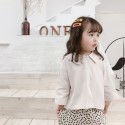2020 autumn children's new girls' Autumn embroidered Big Lapel autumn shirt 19017 