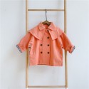 2020 children's clothing autumn and winter new girls' Korean candy color double breasted coat windbreaker 19821 