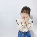 New autumn children's wear 2020 girls' Navy big Lapel shirt 20121